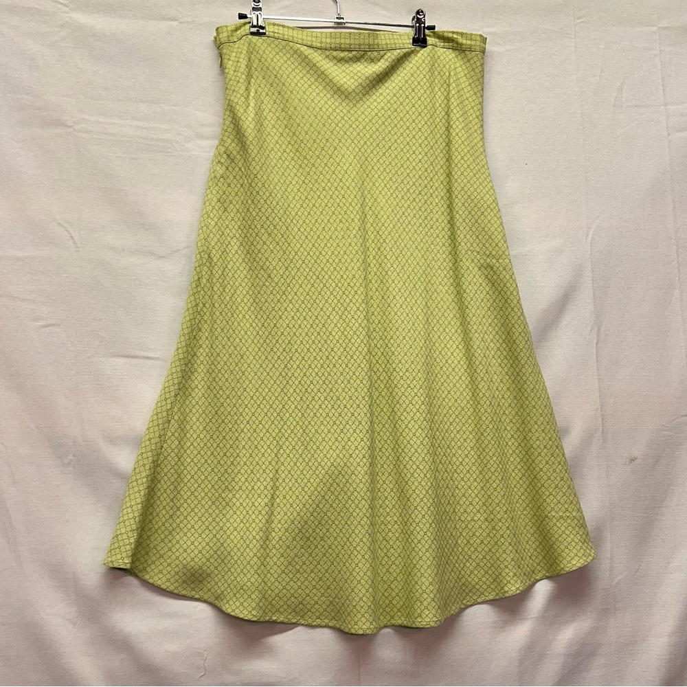 Tommy Bahama 100% silk Light Green Skirt size 14 - Picture 2 of 7